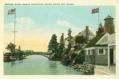 Zavikon Island Bridge Connecting US and Canada