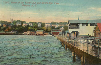 Home of the Yacht Club and Bird's Eye View, Geneva, NY