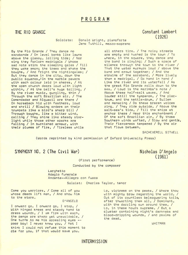 Spring Concert, April 11, 1961