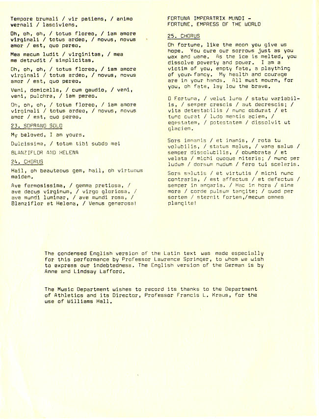 Spring Concert, April 11, 1961