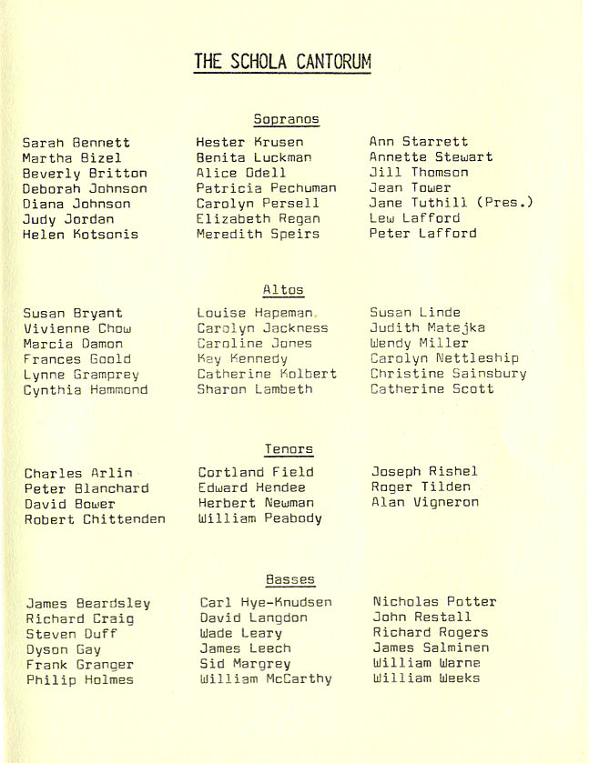 Spring Concert, April 11, 1961