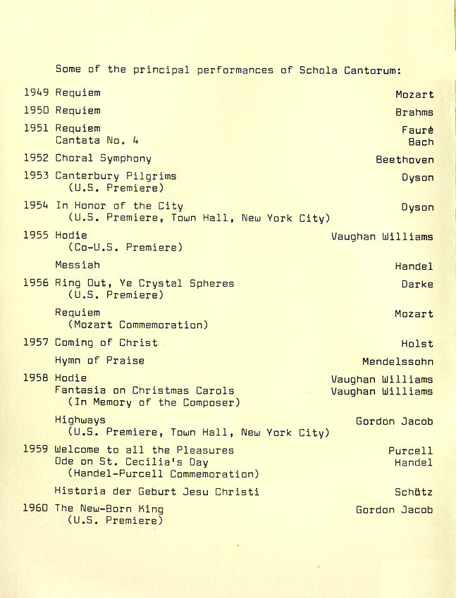 Spring Concert, April 11, 1961